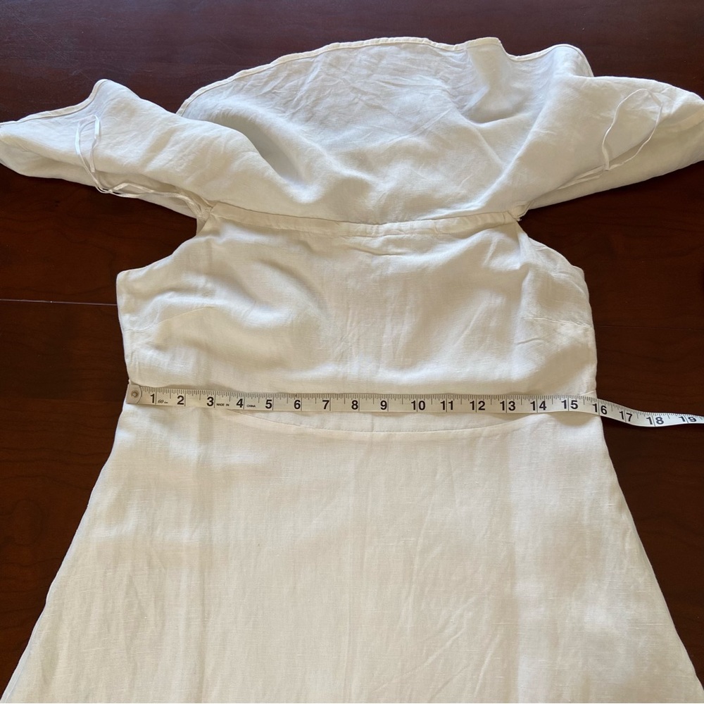 LOFT Off The Shoulder Linen Blend Mini Dress - Picture 4 of 10